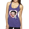 thumbnail image 1 of Wild Bobby Betty Boop Heart Blowing Kiss Dog Betty Boop Tri-Blend Racerback Tank Top, Purple Rush, Medium, 1 of 5