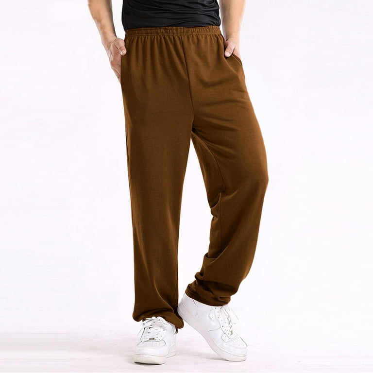 Youmylove Mens Sweatpants Casual Baggy Open Bottom Sweat Pants