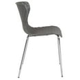 thumbnail image 3 of Lowell Contemporary Design Gray Plastic Stack Chair, 3 of 9