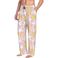 thumbnail image 3 of Kdxio Rabbit And Chick Print Men's Sleep Pajama Pant Lounge Pants with Pockets, 3 of 8
