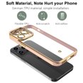 thumbnail image 4 of iPhone 15 Pro Case for Women Girl Cute Luxury Plating Soft Back Cover Raised Full Camera Protection Bumper Silicone Shockproof Phone Case for iPhone 15 Pro Max, Pink, 4 of 9