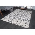 thumbnail image 2 of LaDole Rugs Modern Geometric Area Rug, Diamond Pattern, Dark Light Grey, 2x3 to 9 by 12 feet, Stain- and Fade-Resistant, Machine-Woven, 1 Count, 2 of 7
