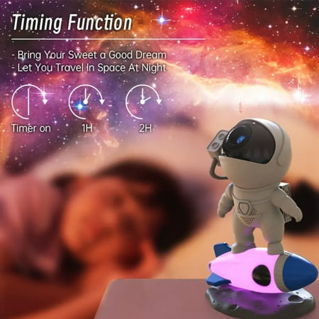

CHNGYCX Rocket Astronaut Star Projector Night Light - 12 in 1 Rotate Atmosphere Night Lamp Perfect Kid Gift for Bedroom Decor Sky Projector for an Out-of-this-World Experience