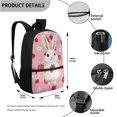 thumbnail image 3 of Jeiento Rabbit Backpack and Lunch Bag Set for Girls 6-8 Kids School Bookbag with Lunch Box Pencil Case Strawberry Elementary Primary Students Schoolbag Set, 3 IN 1, 3 of 7