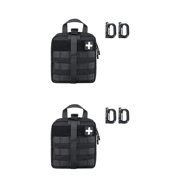 maskred Cloth Durable Construction First Aid Kits Bag Foldable First Aid Bag black 2Set