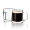 thumbnail image 1 of Juego de 2 tazas de café de vidrio de doble pared CNGLASS 300 mL, 1 of 7