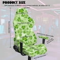 thumbnail image 2 of Whosucclay Shamrock Music Note Print Stretchable Gaming Chair Cover Washable, Anti-Scratch Slipcover with Armrest Protection, Cat Scratch Proof for Office Computer Chairs St Patrick's Day Decor, 2 of 8