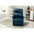 thumbnail image 4 of Pemberly Row Modern Navy Blue Faux Leather Traditional Lift Chair, 4 of 17