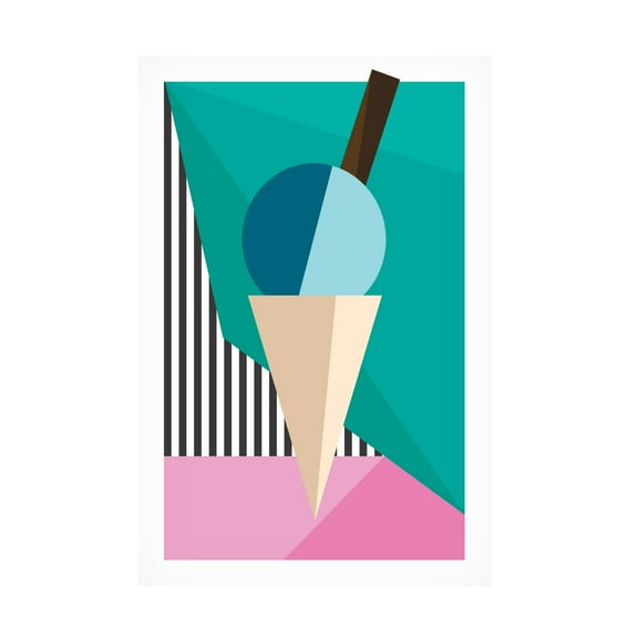 Trademark Fine Art Frankie KerrDineen Ice Cream Canvas Wall Art