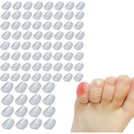 Silicone Anti-Friction Toe Protector,Silicone Toe Protectors,Silicone Breathable Toe Covers,Anti-Friction Breathable Toe Protectors Prevent Blisters, for Corns, Calluses, Blisters (80PCS)