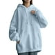 thumbnail image 1 of Gibobby Sudadera mujer, Sudadera casual con capucha para mujer, de manga larga, ligera, con bolsillo(Azul,XG), 1 of 5