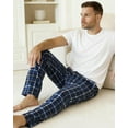 thumbnail image 3 of Active Club Men’s Flannel Pajama Pants 3 Pack– Soft Sleep & Lounge Pants with Pockets & Adjustable Drawstring – Plaid Lounge Bottoms (Black Red/Black Blue/Blue Plaid, X-Large), 3 of 6