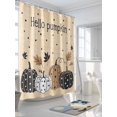 thumbnail image 3 of Fall Shower Curtain Pumpkin Leaves Shower Curtains for Bathroom Thanksgiving Decor, Waterproof Polyester Shower Curtain Set with Hooks, Extra Long 72" x 96" Hello Pumpkin Yellow, 3 of 6