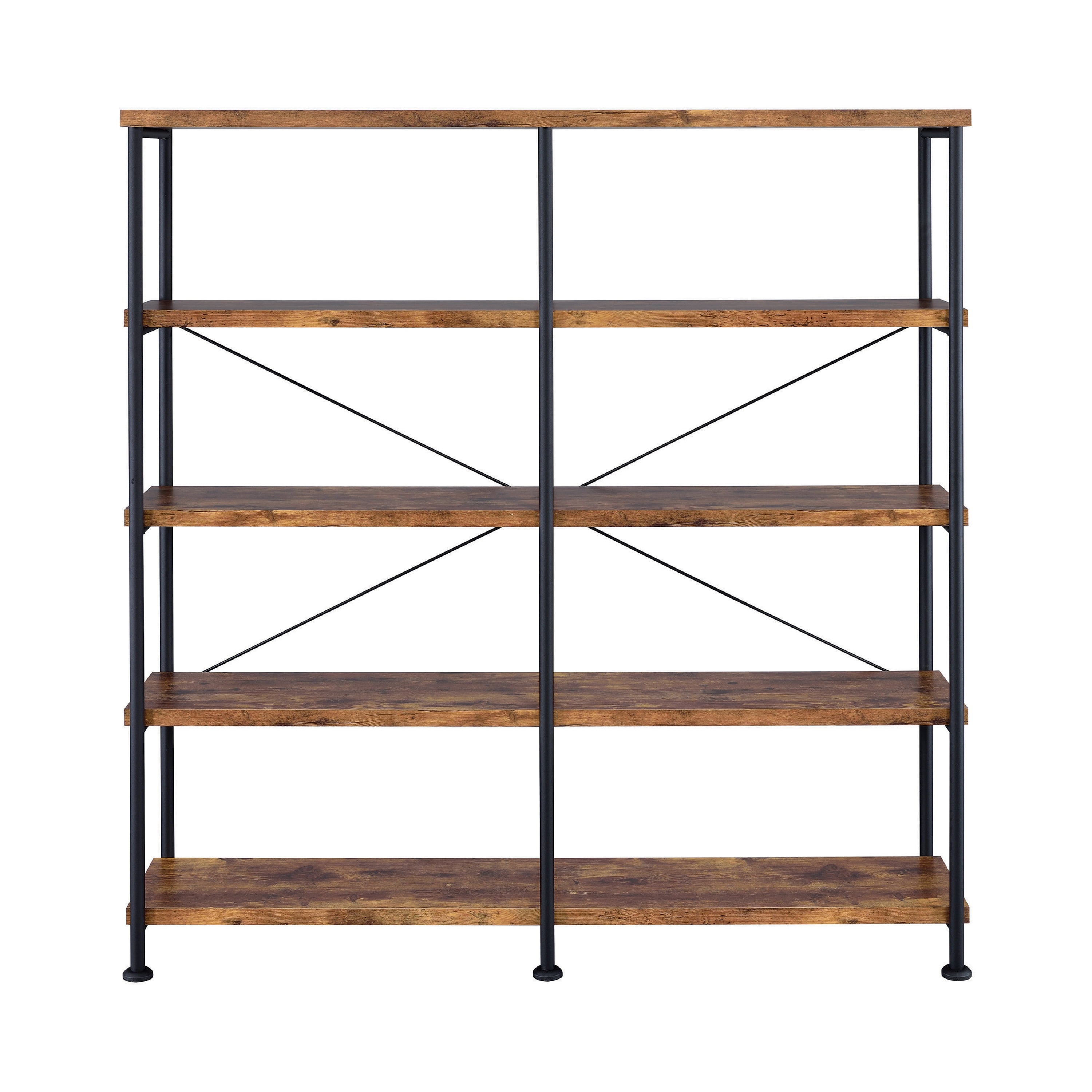 show original title Details about   Bookcase Kitchen Shelf Shelving Unit with 5 open shelf levels Vintage 180cm Wood 