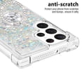 thumbnail image 3 of Funda para Samsung Galaxy S23 Ultra 5G con Brillo Líquido Flotante, Purpurina, Parachoques y Anillo Giratorio Soporte, 3 of 5