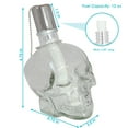 thumbnail image 4 of Sunnydaze Grinning Skull Glass Tabletop Torches - Clear - Set of 2, 4 of 10