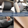 thumbnail image 4 of 2 Pack Ventilated Cooling Car Seat Cover for Summer, 3D Air Mesh Breathable Leather Front Seat Protector with Storage Pocket, Universal Fit Non-Slip Seat Cushion for Car Truck SUV, Black, 4 of 11