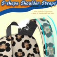 thumbnail image 5 of Brown and Beige Leopard Print 17" School Backpacks for Teens,Waterproof Oxford Fabric,S-Shape Padded Straps for School,Travel,Hiking,Camping, 5 of 6