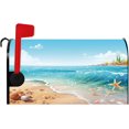 thumbnail image 1 of Summer Ocean Mailbox Cover Blue Sea Starfish Shell Conch Sea Snail Magnetic Mailbox Covers Standard Size 21x18 Inch Summer Holiday Ocean Decor Post Letter Box Cover for Garden Yard Outdoor, 1 of 6