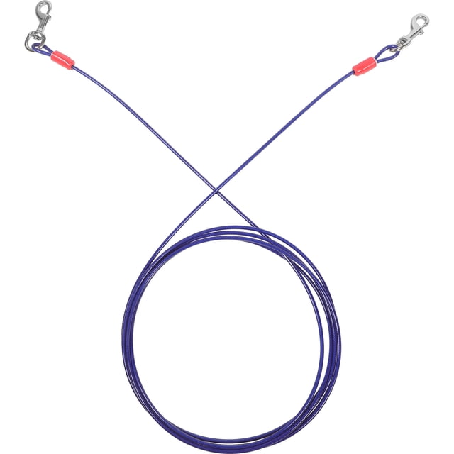 WEAVILUX Cuerda De Para Perro Resistente Con Doble Gancho Para Uso En Camping Y Exterior Color Azul