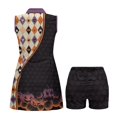 thumbnail image 6 of Yuyamidu Halloween Skeleton Women Sleeveless A Line Golf Dress 2 Pieces Breathable Tennis Dress with Shorts Casual Athletic Dresses with Pockets for Women, 6 of 8