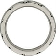 thumbnail image 2 of Titanium Polished Criss Cross Grooved Ring, 2 of 9