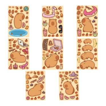 110Pcs Anime Stickers Pack,Cute Cartoon Aesthetics Vinyl Waterproof Decals For