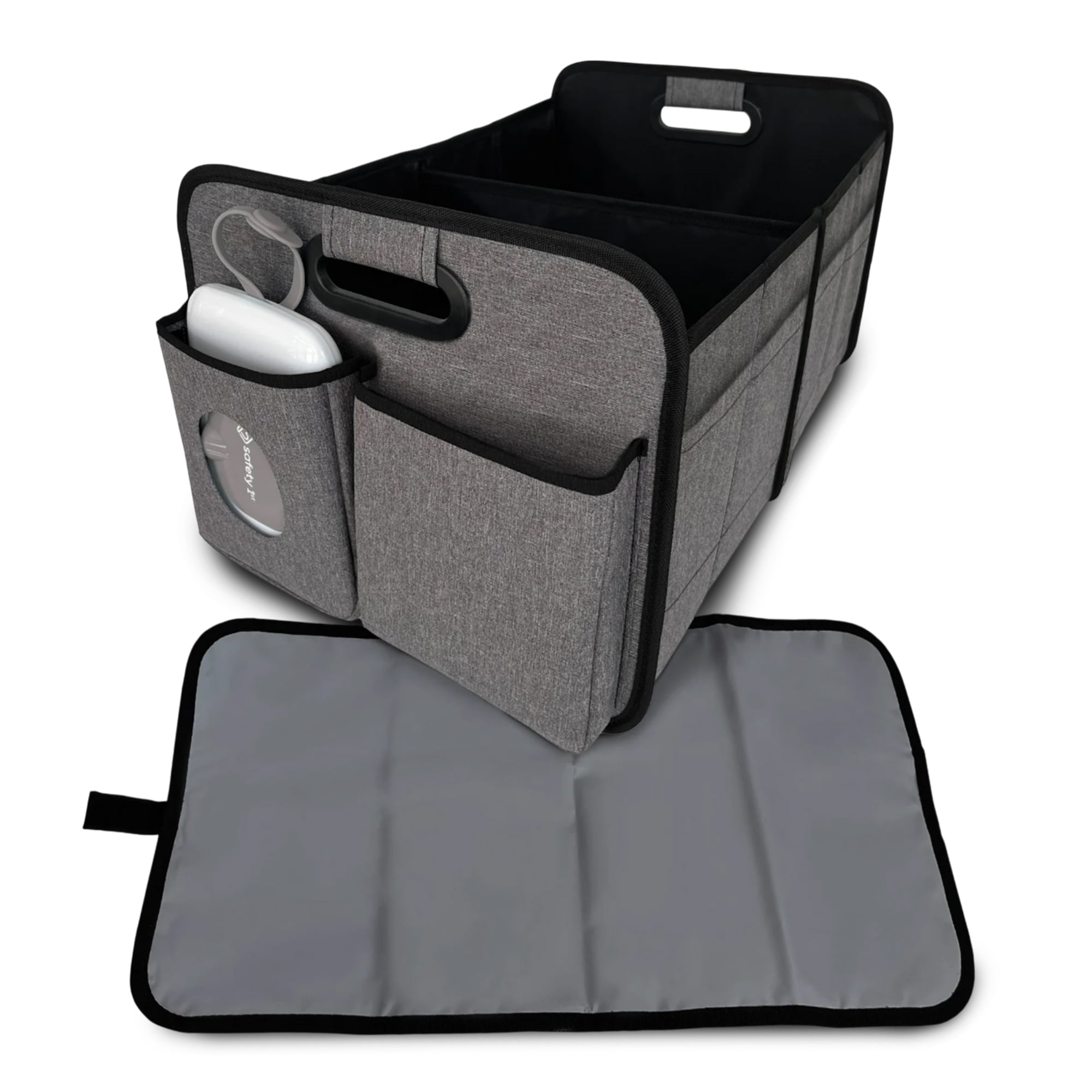 Safety 1st Child Trunk Organizer and Fold-Out Baby Diaper Changing Station Caddy with Compartments