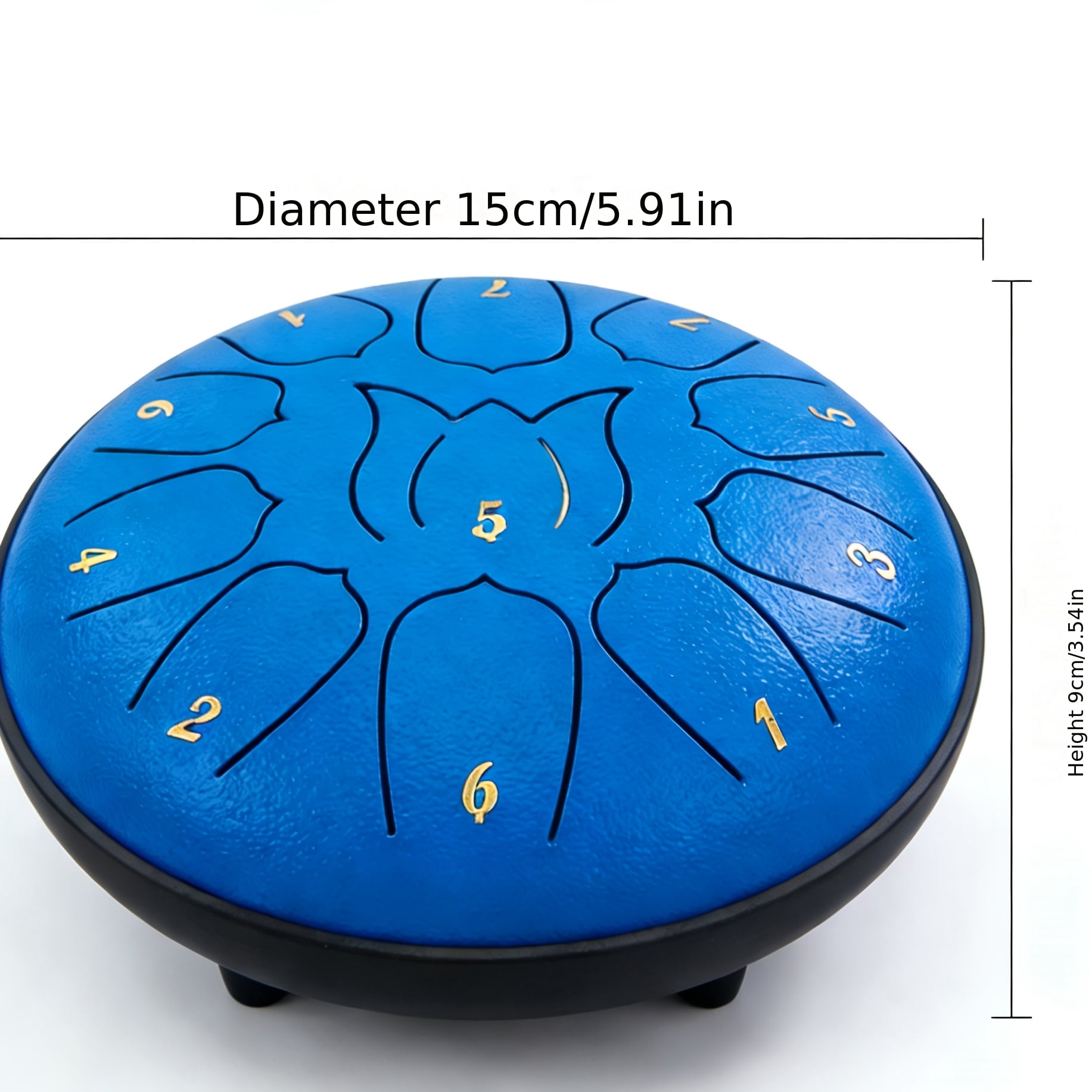 Steel Tongue Drum 6 Inch 8 Tone with Mallets, Hand Pan Drum for Meditation, Purple