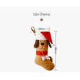thumbnail image 5 of Medias de Navidad para perro, lindas medias de Navidad con pata de mascota, hueso y puño de felpa para decoraciones(Amarillo)(1 pieza), 5 of 5