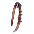 thumbnail image 4 of Diadema para mujer accesorios cabello peine simple aro marron Colcomx, 4 of 8