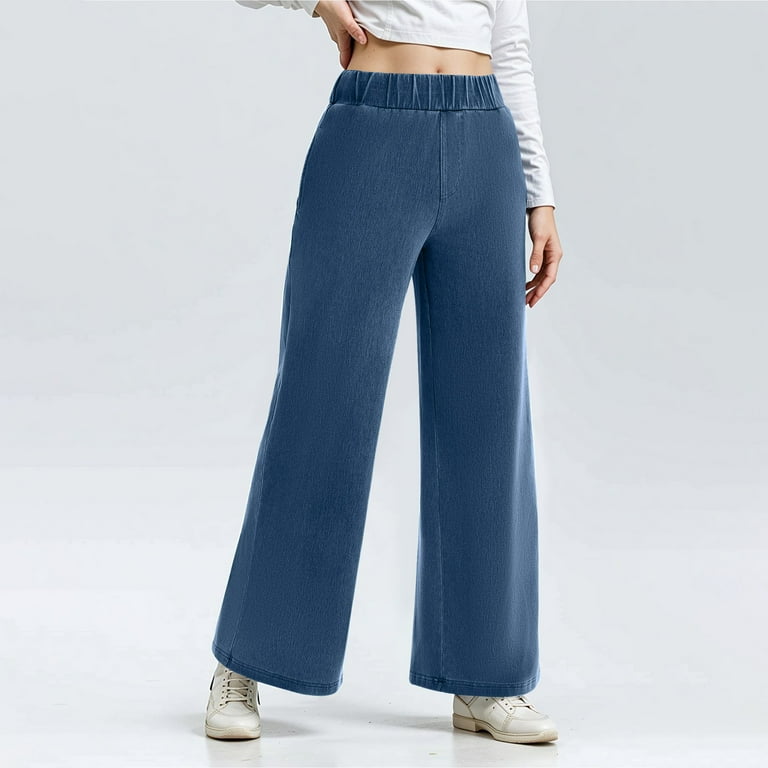 Dark Royal Blue Pants for Juniors Summer Fall Denim Western High