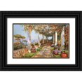 thumbnail image 1 of Obuchovsky, Yury 14x10 Black Ornate Wood Framed with Double Matting Museum Art Print Titled - Terrace on Island Capri, 1 of 4