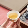 thumbnail image 3 of Suet Jade White Porcelain Tea Set Outdoor Portable Travel Tea Service 1 Teapot 3 Cups Ceramics Kung Fu Tea Set, 3 of 7