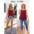 thumbnail image 5 of ANFERRY Camisoles for Women Loose Fit Adjustable Straps Tank Tops with Built in Bra Scoop Neck High Elastic Cami Shirts, 5 of 8