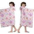 thumbnail image 4 of Classic Princess Pattern Hooded Bath Towel，50"x30" for Ages 3 To 12 Kids, Quick Dry Lightweight Soft Microfiber Hood Beach Towel Cover Up for Kids, 4 of 7