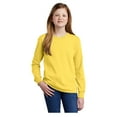 thumbnail image 2 of Port & Company Youth Long Sleeve Core Cotton T-Shirt Yellow Medium, 2 of 6