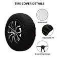 thumbnail image 2 of Sikiie Forest Mushrooms1 PVC Leather Spare Tire Wheel Cover Spare Tire Cover, for Car Truck SUV Camper Trailer Universal Fit(14-17in)-17 inch, 2 of 6