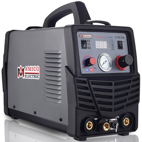 AMICO CTS-200, 200-Amp HF-Strart TIG, 200-Amp Stick Arc DC Inverter Welder With 50-Amp Plasma Cutter, 3-in-1 Combo Welding Machine.