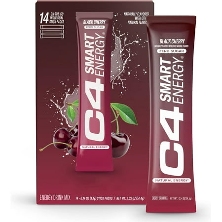 C4 Smart Energy - Sugar-Free Performance & Nootropic | Black Cherry - 14 Sticks