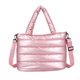 thumbnail image 4 of Bolsa de hilo de nailon para mujer moda coreana de invierno con asa superior de Color puro JShteea  Para Estrenar, 4 of 8