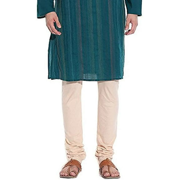 Royal Men's Beige Cotton Blend Churidar