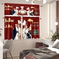 thumbnail image 5 of Chef Gnome Kitchen Curtains 3 Piece Set, Kitchen Window Chef Kitchen Decor Three Fat Chefs for Cafe Kitchen and Bedroom (24" L Tiers & 18" L Valance), 5 of 6