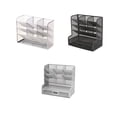 thumbnail image 4 of Baohd Pencil Holder Desktop Pen Storage Rack Stainless Steel Stationery Organizer Type A Silver 1Set, 4 of 6