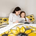 thumbnail image 4 of Manfei Orange Flower Sunflower Twin Bedding Sets 7-Piece,Cute Bee Bedding Comforter Set,Old Barn Door Sheet Sets For Girls Kids,Ultra Soft Home Decor,Reversible, 4 of 8