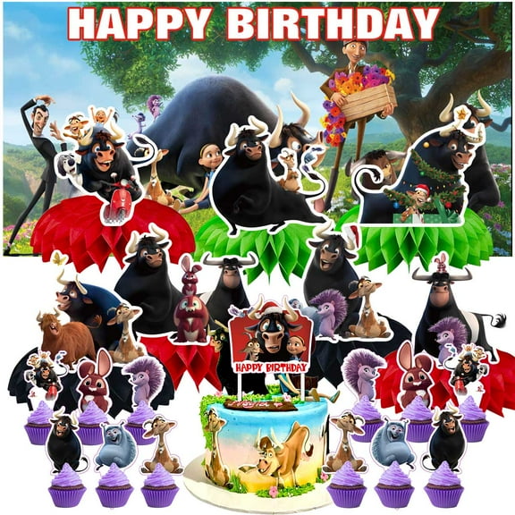 Ferdinand Party Decorations Decor Supplies Honeycomb Centerpieces Table Toppers Cake Toppers for Birthday Photo Props