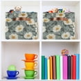 thumbnail image 6 of Yayeee Canvas Storage Basket with Handles for Shelves Fabric Bins Closet Organizer, Sage Green Flower Pattern, 6 of 8