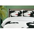 thumbnail image 4 of Ambesonne Woman Duvet Cover Sets, Woman Cool, 2-King, Black Vermilion, 4 of 7