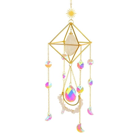 

Wanwan Sun Catcher Decorative Spiritual Consolation Faux Crystal Layout Props Hanging Wall Pendant Home Decor