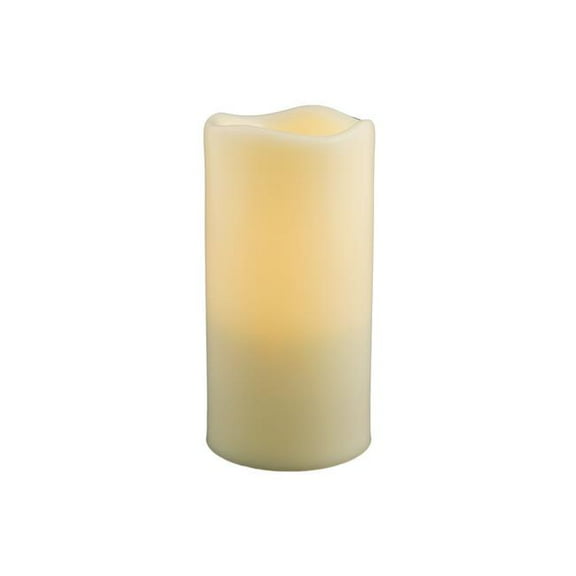 6 in. Flameless Indoor Outdoor Pillar Candle, Ivory
